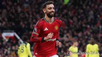 Man Utd's Bruno Fernandes named PFA men's POTY