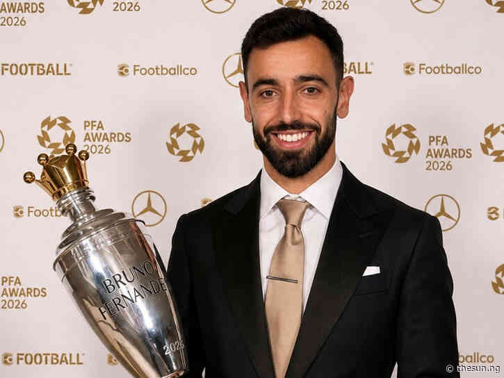 Bruno Fernandes wins PFA award, completes player-of-year treble