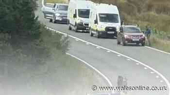 Person in hospital after crash involving multiple vehicles on A470