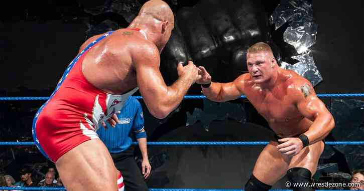 Vince McMahon Stopped Brock Lesnar and Kurt Angle’s WWE Backstage Shoot Over Major Concern