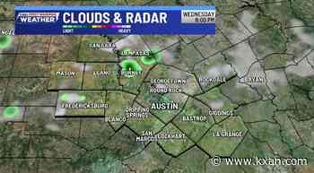 Spotty showers may arrive as early as Wednesday
