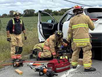 Cyclist freed after being pinned under vehicle in Carp