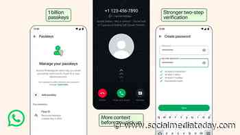WhatsApp adds new passkey and two-step verification options