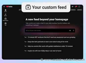 YouTube enables users to create multiple custom feeds