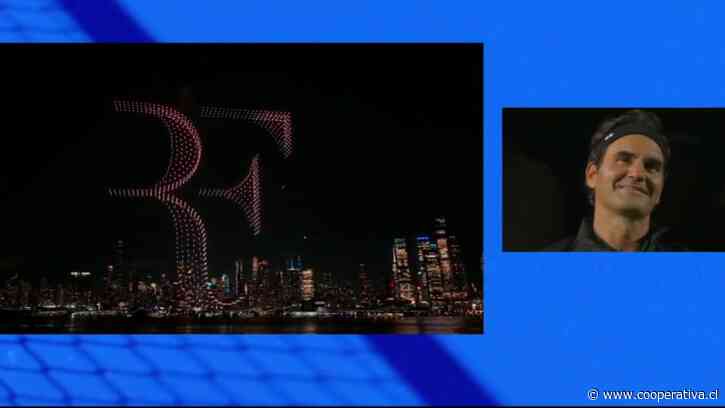 [VIDEO] Federer fue homenejeado con espectacular show de drones en el US Open