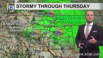 Storm chances increase Wednesday, Thursday with near record heat