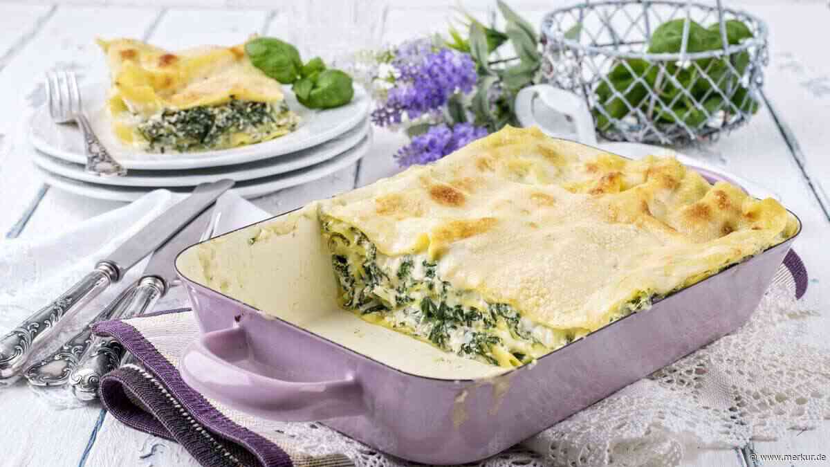 Mangold-Lasagne mit Spinat: cremig, vegetarisch und sättigend