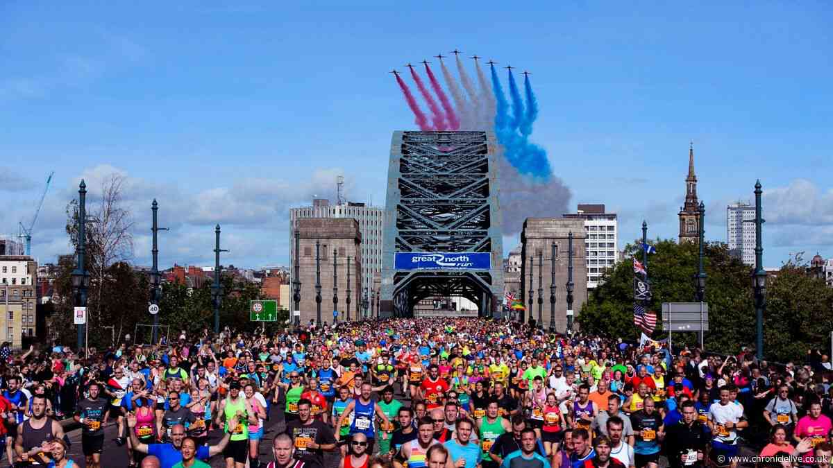 Great North Run deliver major Red Arrows 2026 update over Tyne Bridge flypast