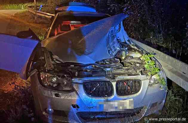 POL-GM: Fahrer kracht in Leitplanke und flüchtet
