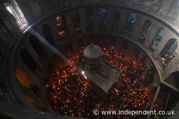A night locked inside Jerusalem’s holiest church with clergy and pilgrims