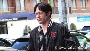 Pete Davidson sports floppy hair as he packs a punch playing notorious mob enforcer on the set of mafia killer biopic Tommy Karate for the first time