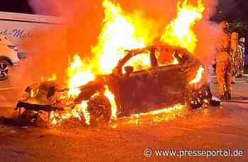 POL-DU: Bergheim: Audi in Brand gesetzt - Zeugen gesucht