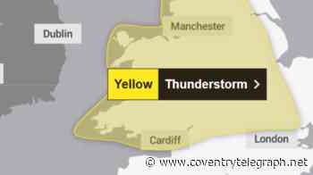 Fresh yellow thunder and 'three hours of heavy rain' warning for Coventry