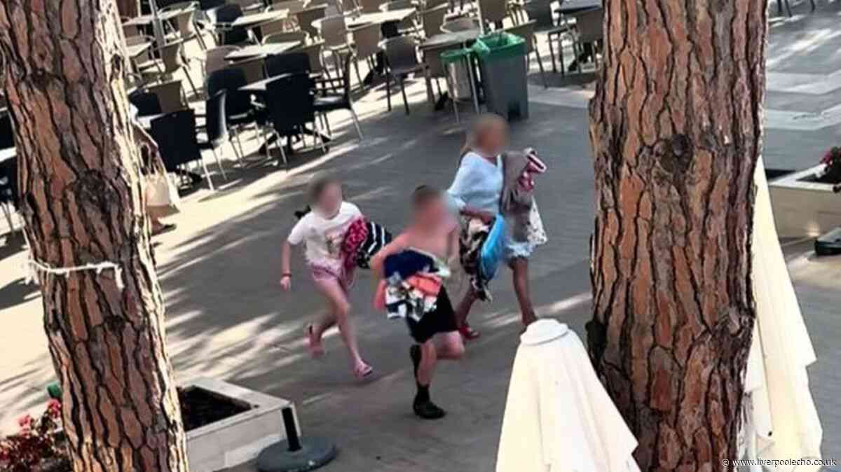 Mum films moment kids 'unleashed' to bag sunbeds on £3,000 Spain holiday