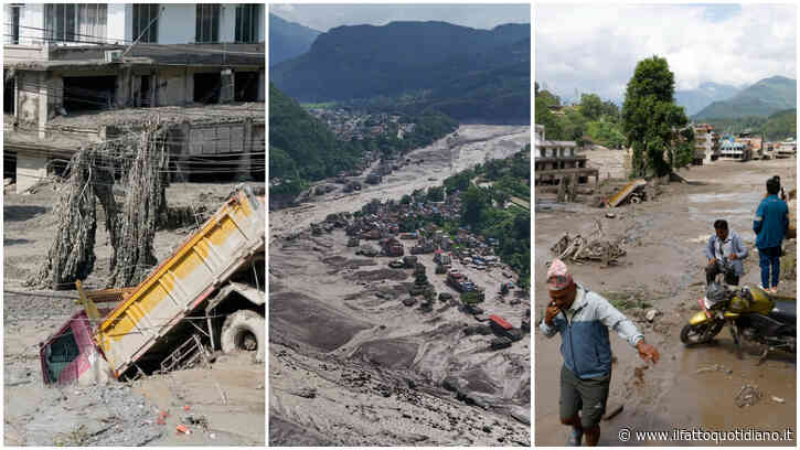 Alluvione in Nepal, villaggi sommersi: numerose vittime, 384 turisti dispersi. Frana a un posto di confine in Cina