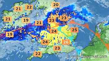 Fears of 'severe' flash floods as Britain faces 'intense' thunderstorms with a month's worth of rain set to fall on parched ground