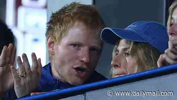 Ed Sheeran makes a rare appearance with wife Cherry to cheer on his beloved Ipswich FC - as a tour crew member attempts to sell a £20k watch he gifted to them