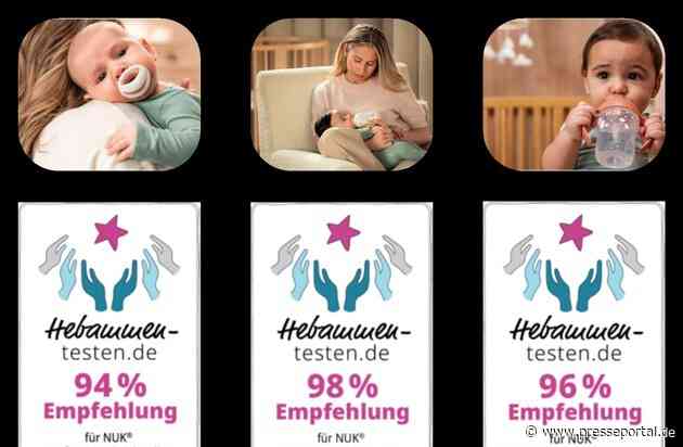 Von Hebammen getestet, von Familien geschätzt / NUK Perfect Match überzeugt im Praxistest - Schnuller, Flasche und Trinklernflasche erhalten Bestnoten