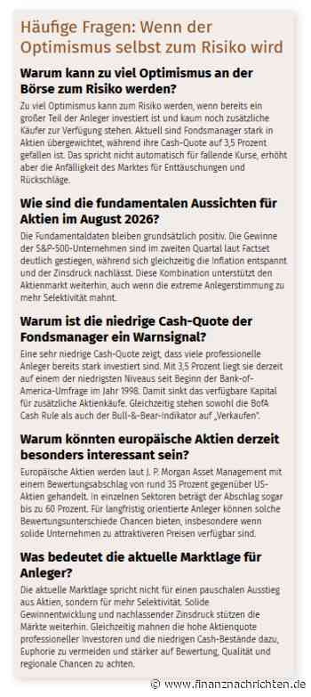 Heiko Böhmer (Shareholder Value): Wenn der Optimismus selbst zum Risiko wird