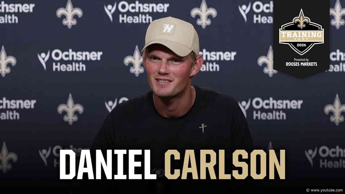 Daniel Carlson on signing with Saints, kicker competition | Saints Training Camp 2026