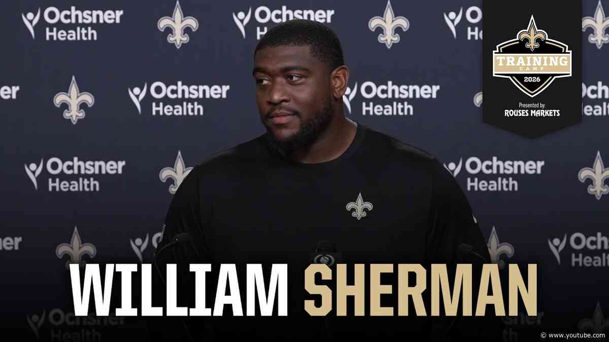 William Sherman on positional versatility, rushing attack | Saints Training Camp 2026