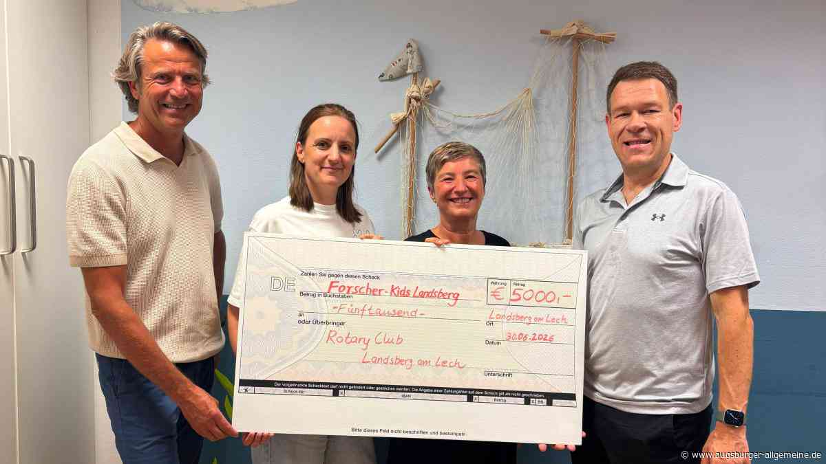 Rotary Club Landsberg übergibt 5000 Euro an die ForscherKids