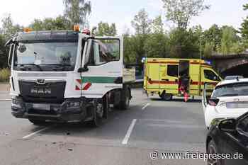 Crash auf der Frankenberger Straße in Chemnitz