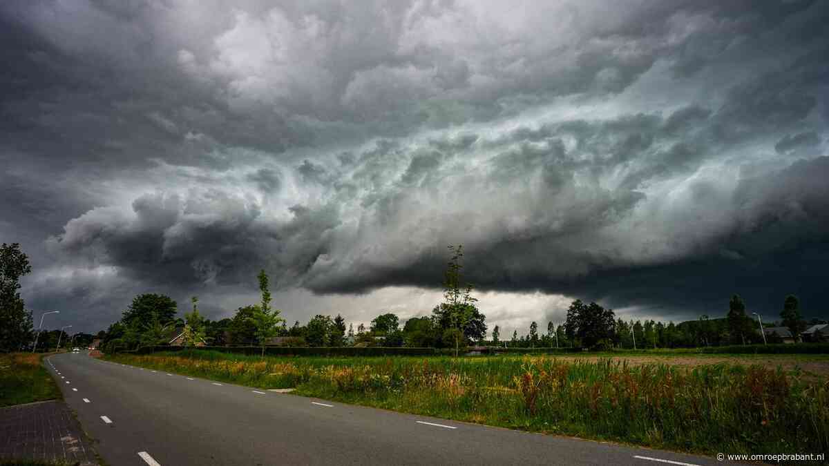 Code geel in Brabant: zwaar onweer op komst donderdagavond