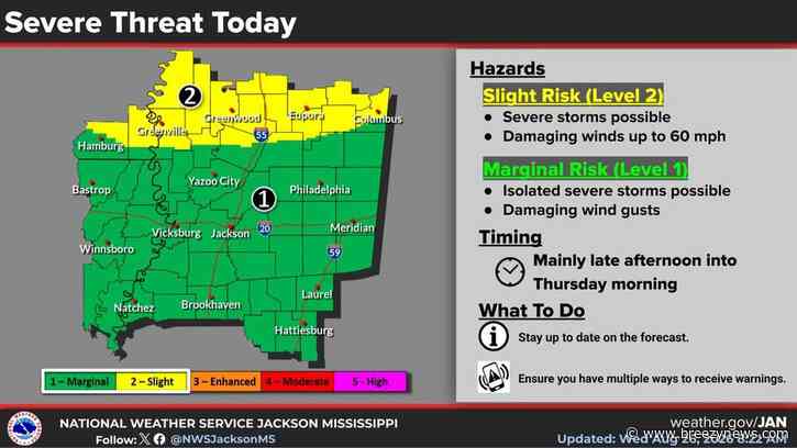 Level-2 Storm Risk Now Includes Part of Local Area