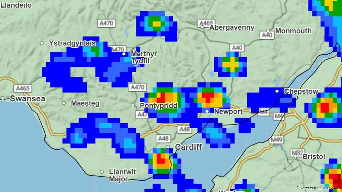 Exact time thunderstorms and heavy rain will hit Wales on Thursday