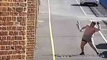 Jailhouse blocked - Watch as not-so-smooth criminal's Hull prison drug delivery attempts go off the wall