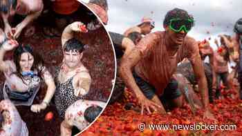 Chaos in Spanje: duizenden mensen bekogelen elkaar tijdens ’La Tomatina’