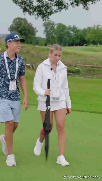 “I told you she was going to birdie it!” 😅 Will and Ava McGee mic’d up watching their mom!