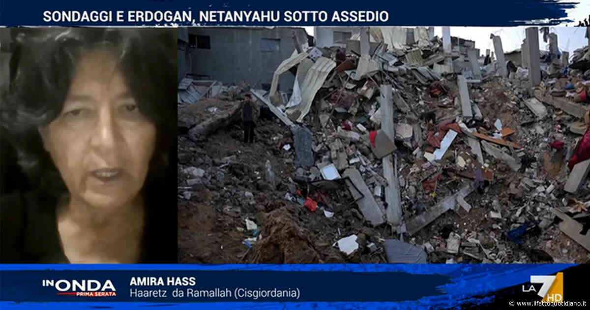 “L’Ue è connivente con Israele, la maggioranza degli israeliani sostiene il terrore a Gaza e in Cisgiordania”. Così la reporter di Haaretz Amira Hass a La7