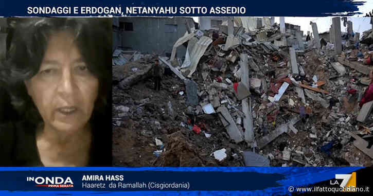 “L’Ue è connivente con Israele, la maggioranza degli israeliani sostiene il terrore a Gaza e in Cisgiordania”. Così la reporter di Haaretz Amira Hass a La7
