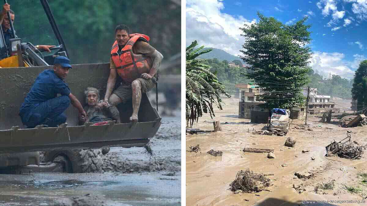 Sturzflut-Katastrophe in Nepal: Videos zeigen tödliche Wucht – Menschen einfach überrollt