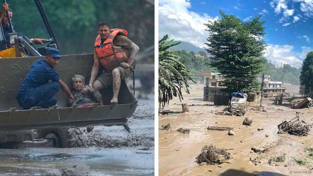 Sturzflut-Katastrophe in Nepal: Videos zeigen tödliche Wucht – Menschen einfach überrollt