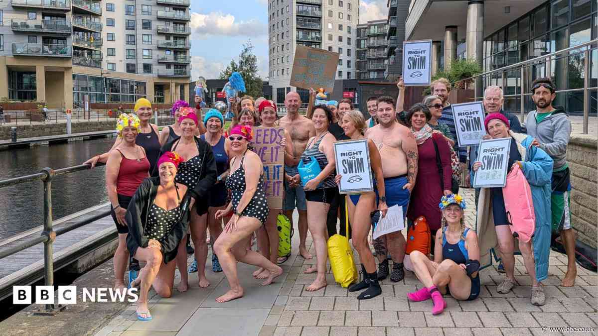 Protest over closure of open water swimming spot