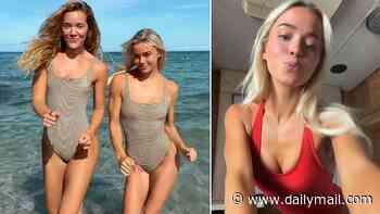 Scantily-clad Livvy Dunne and Olivia Ponton leave little to the imagination in Baywatch-themed TikTok
