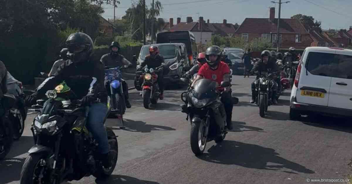 Bikers ride with beloved young Fishponds dad on his final journey