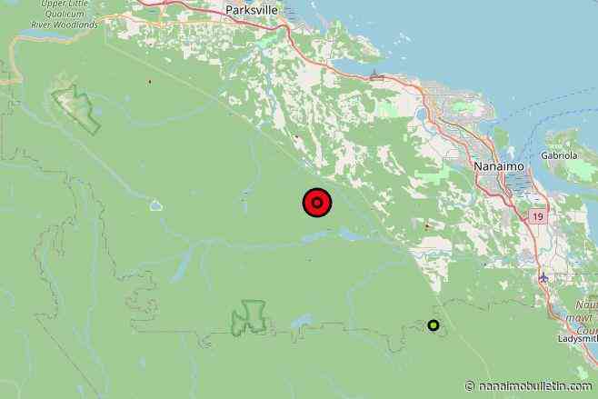 New out-of-control wildfire west of Nanaimo