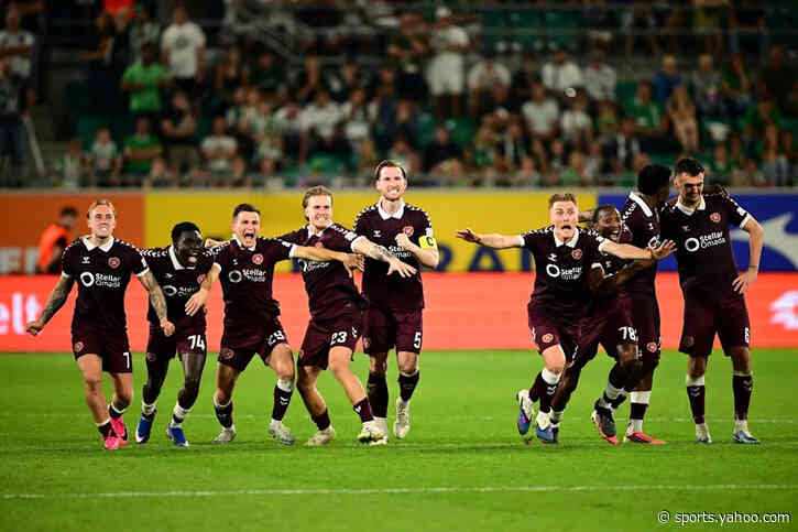 Hearts mock Celtic collapse after dramatic Conference League play-off victory