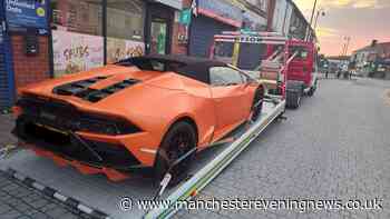 Lamborghini supercar taken away on back of truck after reports of racing through streets of Bolton