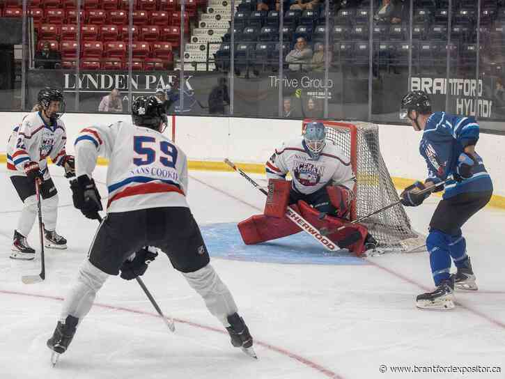 Players lace up skates for the Ice Man Cup in Brantford