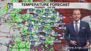 Storms return Thursday afternoon with near record heat