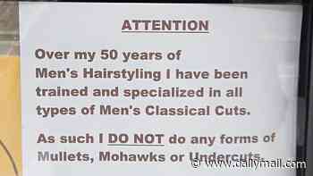 Aussie barber is praised for no-nonsense message to anyone who wants a mullet: 'Perfect'
