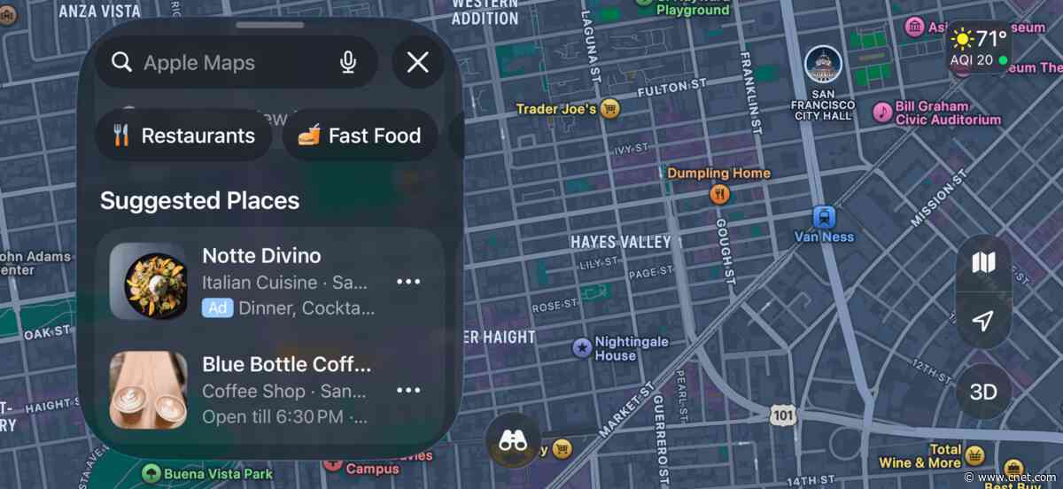 Apple Maps Has Ads Now. They Might Not Be Terrible, but You Can’t Turn Them Off