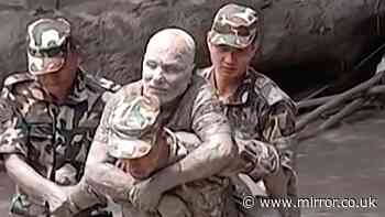 Incredible moment Nepali soldiers rescue survivors of flash floods as 384 remain missing