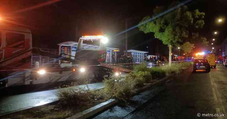 One dead after car ‘deliberately’ crashes into crowd of people