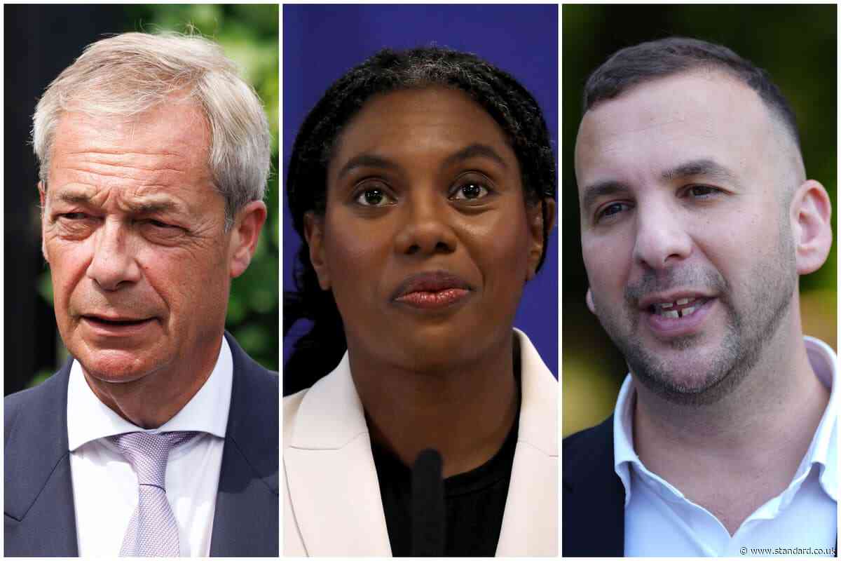 Nigel Farage, Kemi Badenoch and Zack Polanski's parties to hammer Labour with loss of up to 18 MPs in London, new poll shows